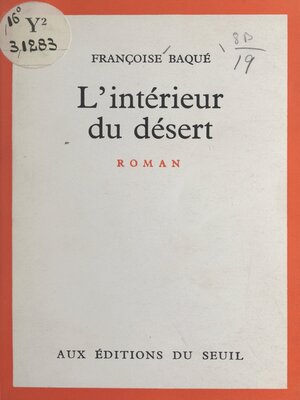 cover image of L'intérieur du désert
